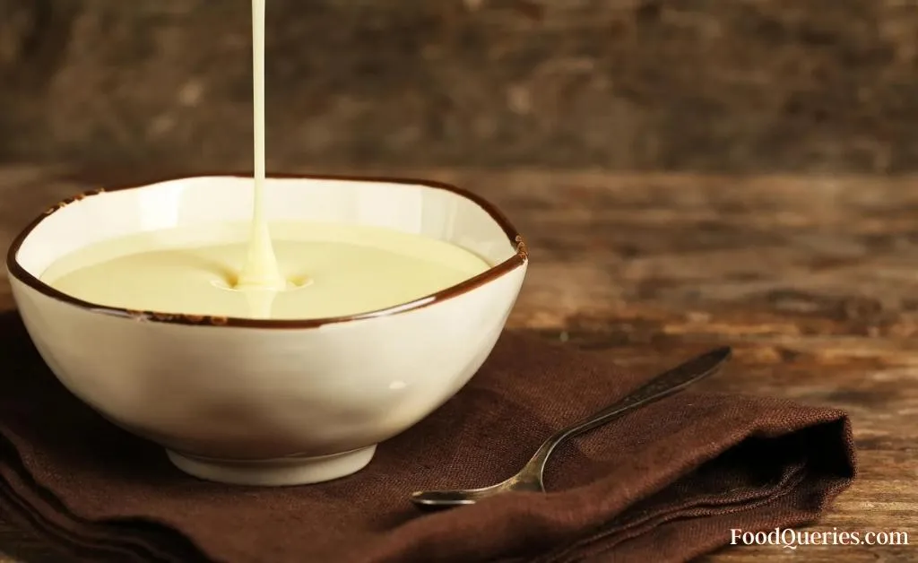 sweetened condensed milk in a bowl