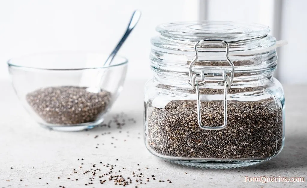 chia seeds in a container