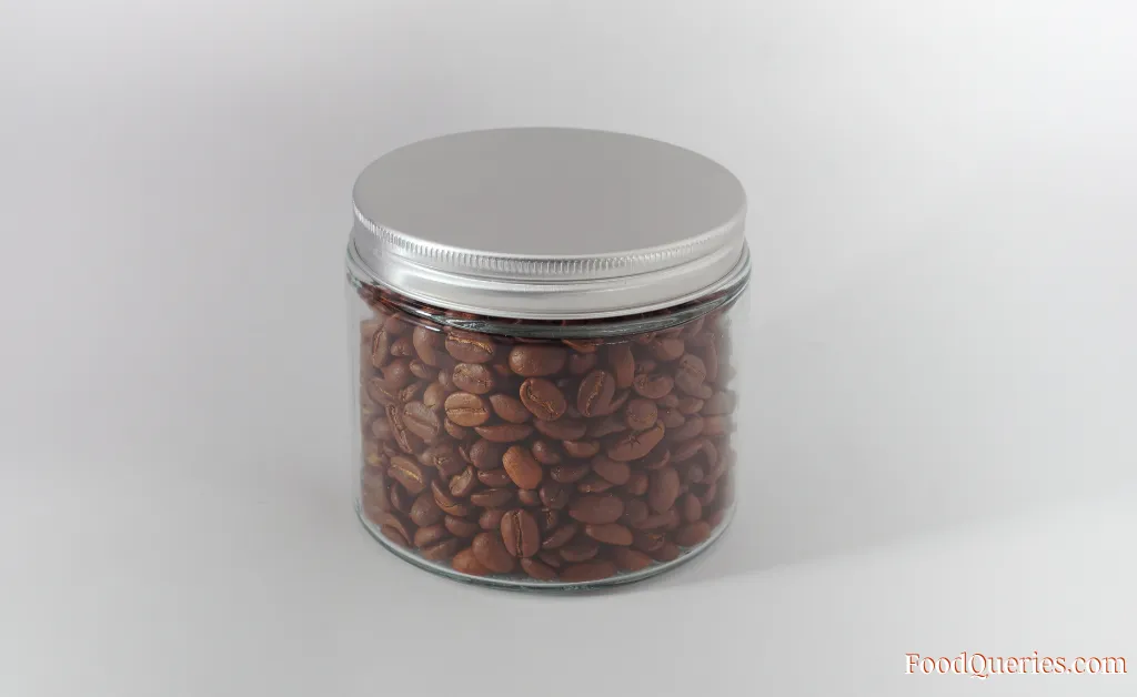 coffee beans in a container