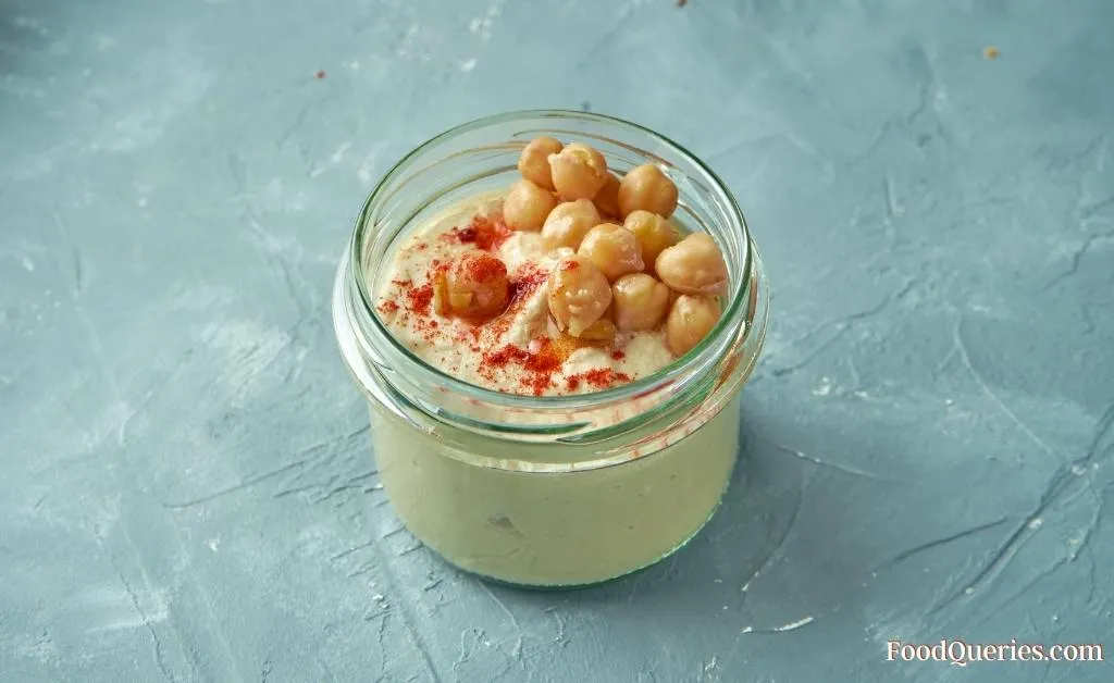 hummus in a container