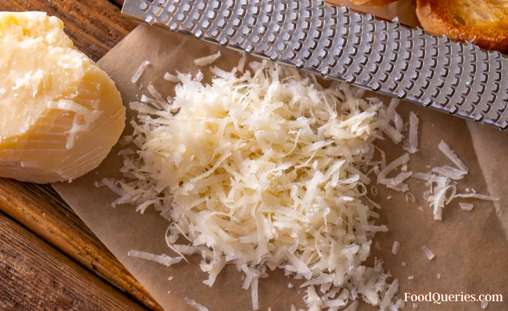 using grated cheese